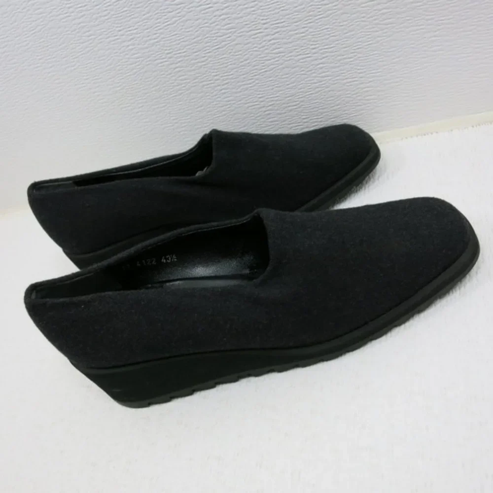 A Testoni Wool Leather Comfort Wedges Women's Casual Footwear Shoes 40.5 - 8.5